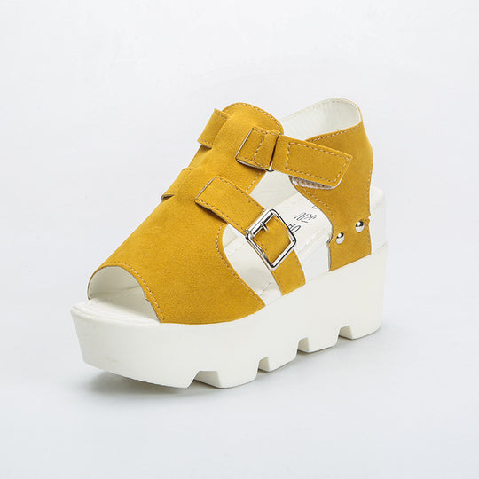 Damen Wedge-Sandalen mit verstellbaren Riemen und rutschfester Sohle EB