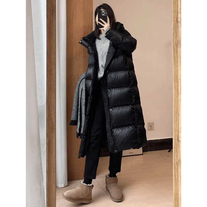 EB | Damen Lange Gepolsterte Jacke