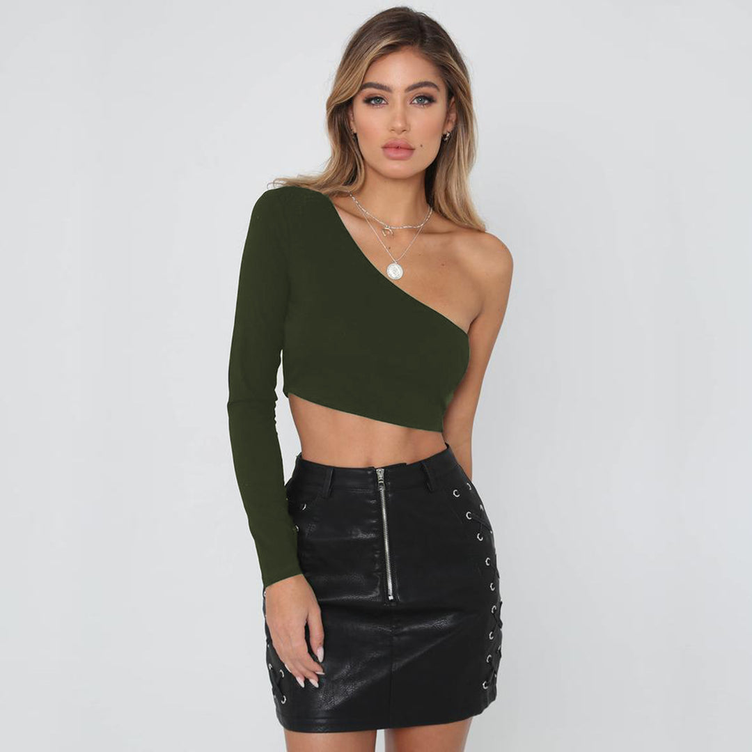 Damen Schulterfreies Crop-Top EB