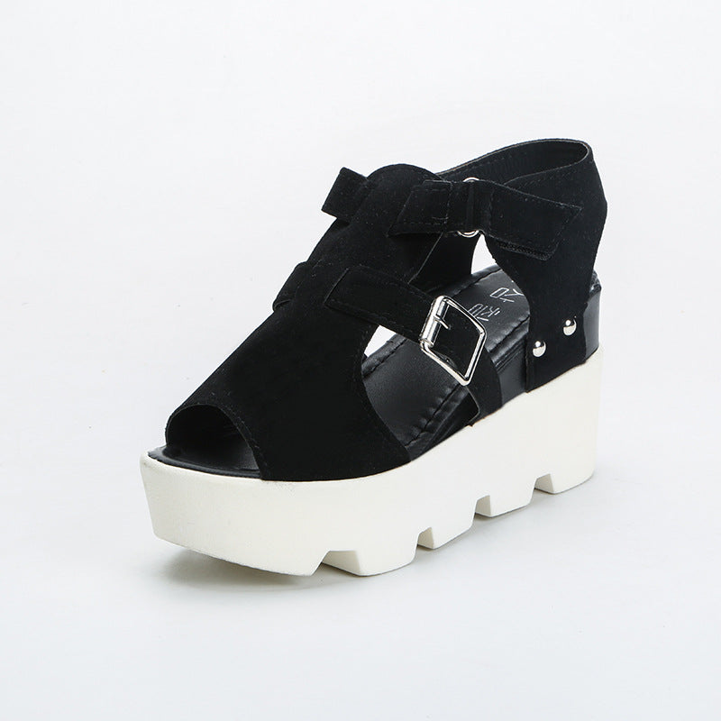 Damen Wedge-Sandalen mit verstellbaren Riemen und rutschfester Sohle EB