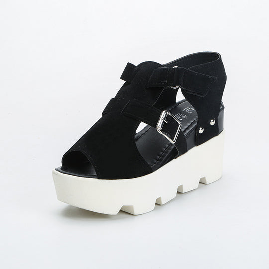 Damen Wedge-Sandalen mit verstellbaren Riemen und rutschfester Sohle EB