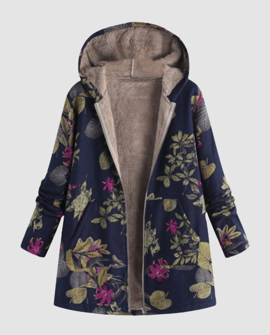 Winterjacke Damen Blumenmuster | EB