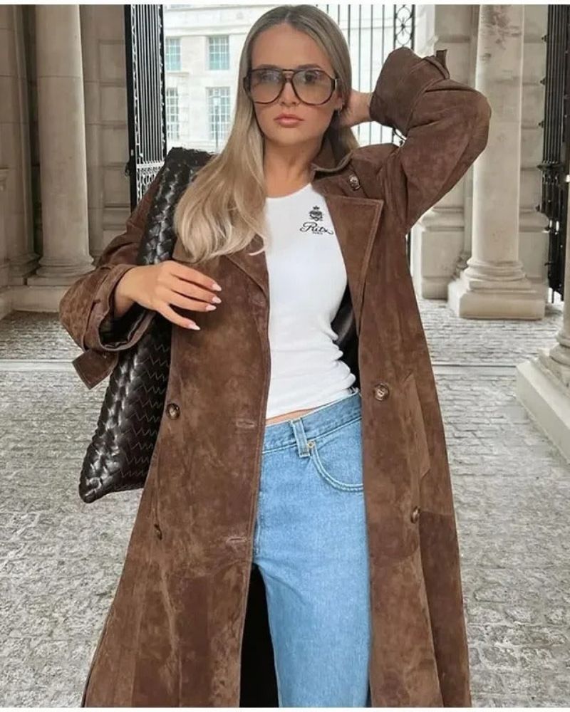EB | Wildleder Langer Mantel
