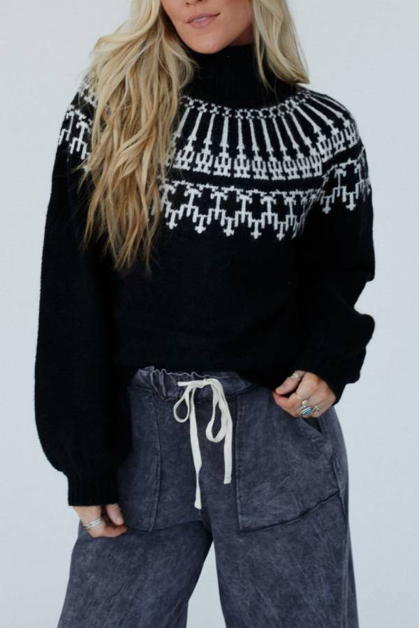 EB | Weihnachts Verdickte Rollkragen Langarm Gestrickter Pullover