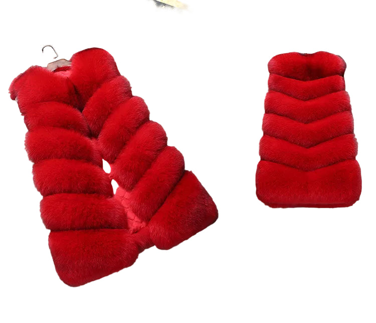 Damen Flauscheige Weste mit elegantem Schnitt EB