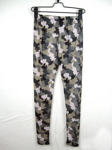 Damen Camouflage-Leggings im modischen High-Waist-Stil EB