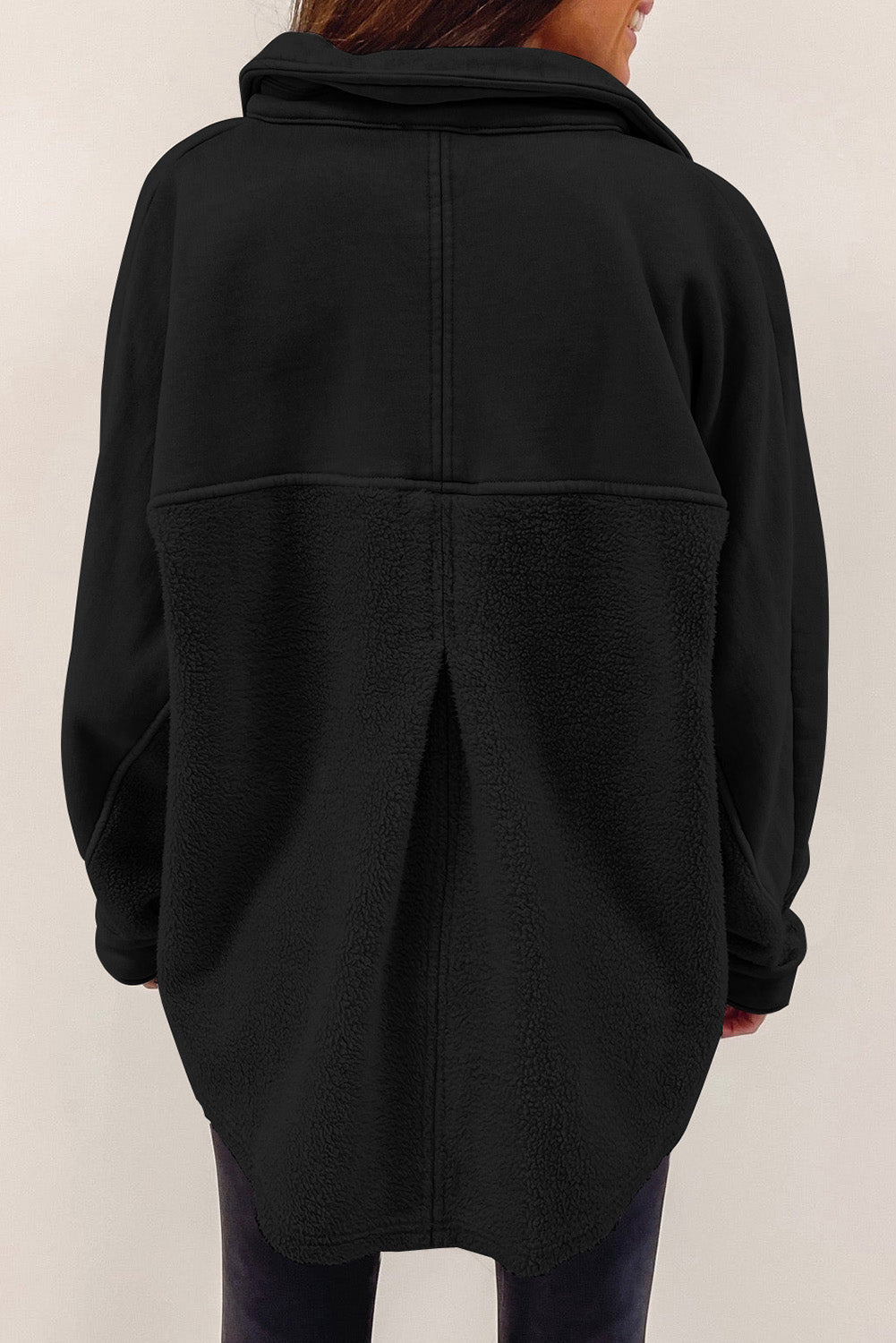 EB | Weiche Fleecejacke mit Großen Knöpfen Polyester Komfort und Warmer Stil