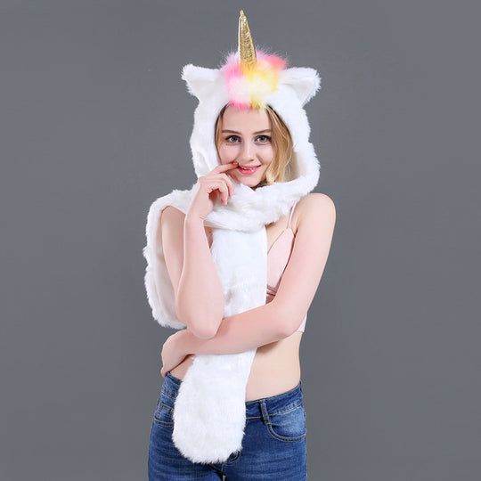 Damen LED Leuchtendes Einhorn-Schal EB