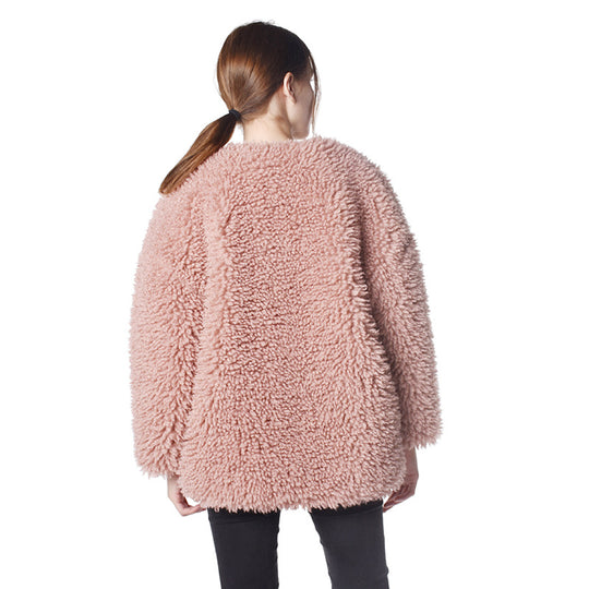 Damen Flauschige Teddyjacke EB
