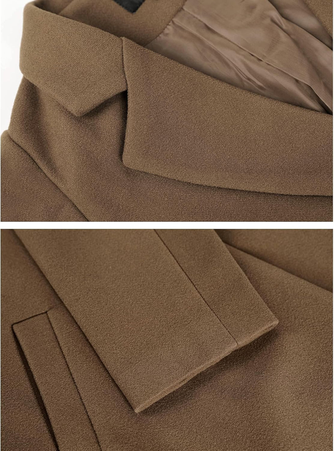 EB | Damen Winter Wollmantel mit spitzem Revers