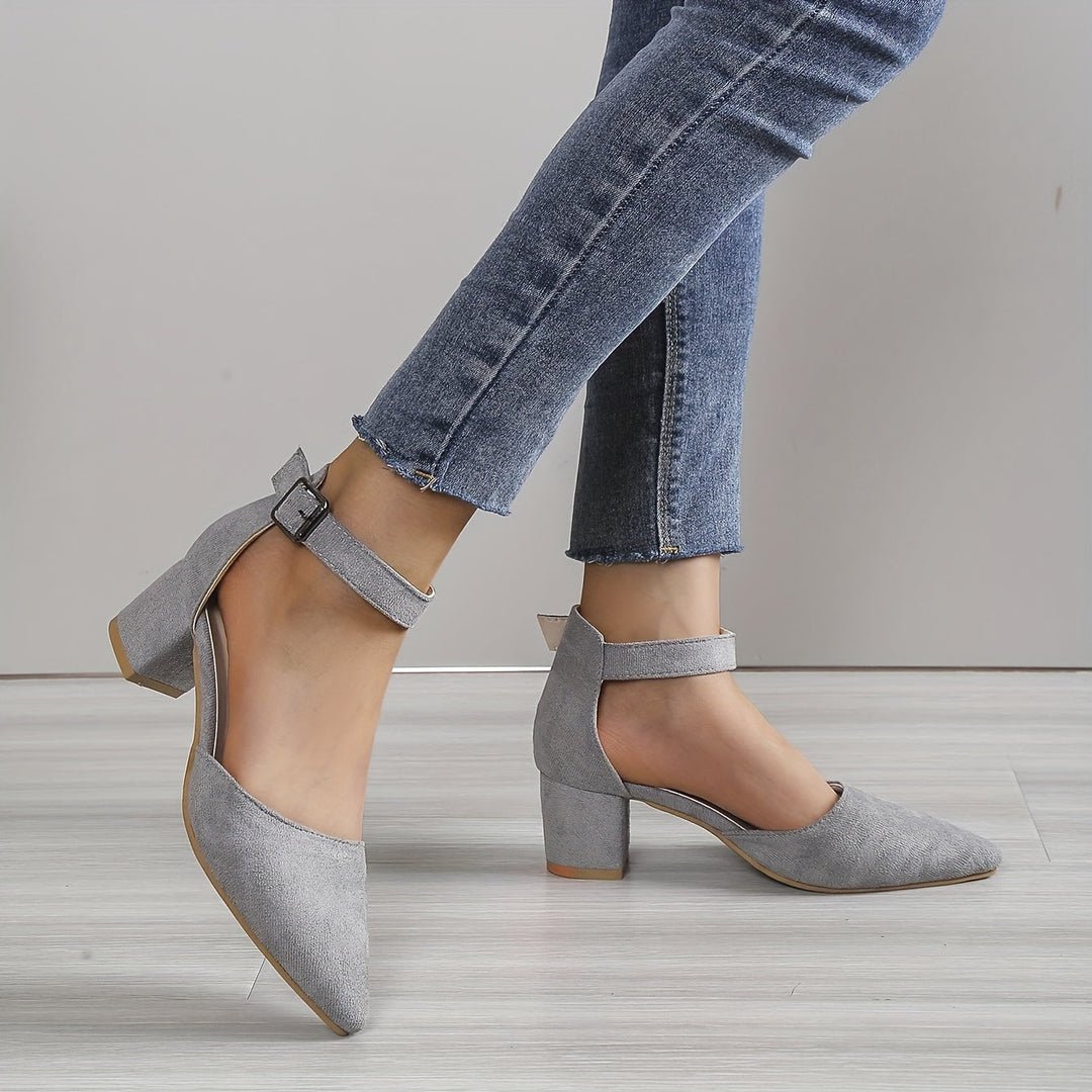 EB | Damen Sandalen mit Blockabsatz Schnürung, mit Knöchelriemen, Elegant