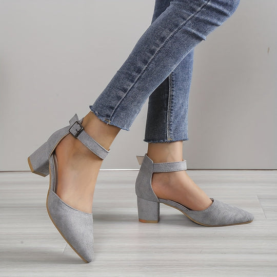 EB | Damen Sandalen mit Blockabsatz Schnürung, mit Knöchelriemen, Elegant