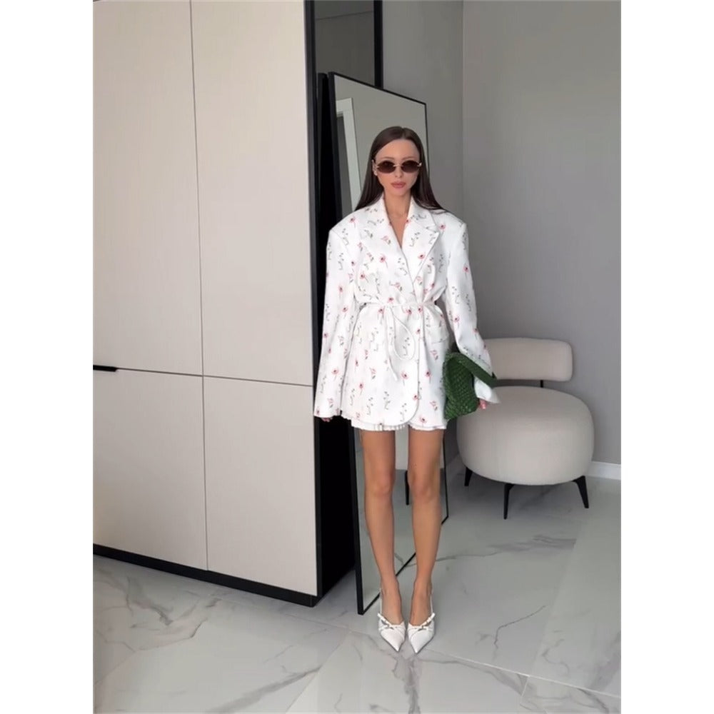 EB | mit Blumenprint Und Gürtel für Damen