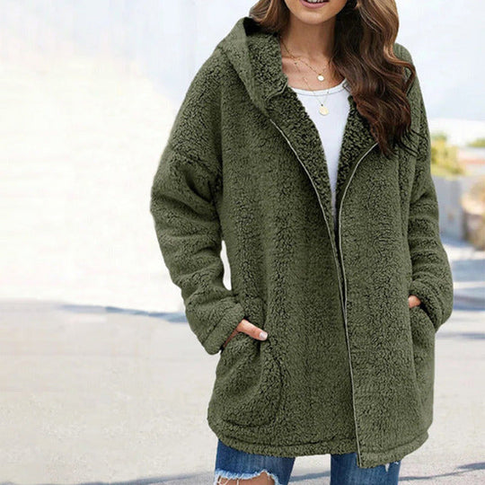EB | Warmer Mantel mit Kuscheliger Kapuze
