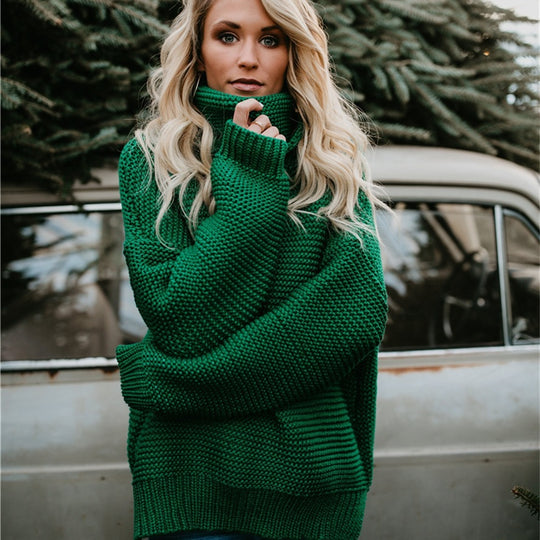 Damen kuscheliger Rollkragenpullover EB