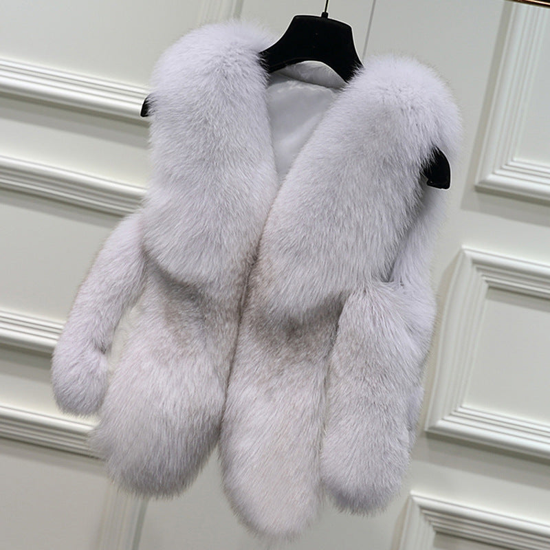 Damen elegante Fellweste EB