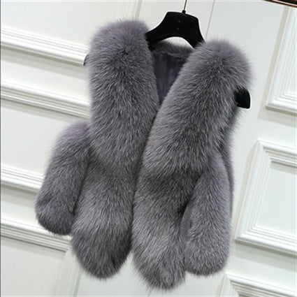 Damen elegante Fellweste EB
