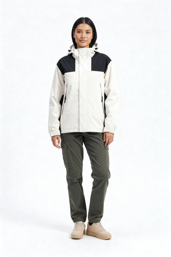 Damen Fleece 3-in-1 Winterjacke mit Kapuze & Wärmefunktion | EB