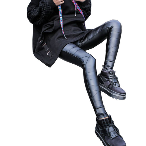 Damen Leggings im modischen look mit strukturierten Nähten EB