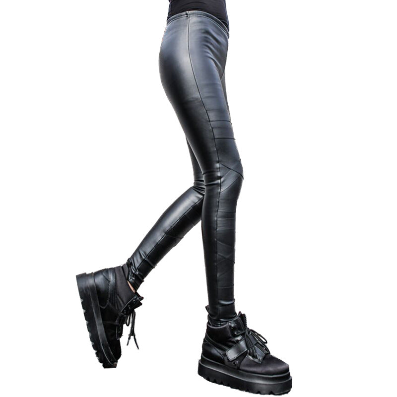 Damen Leggings im modischen look mit strukturierten Nähten EB