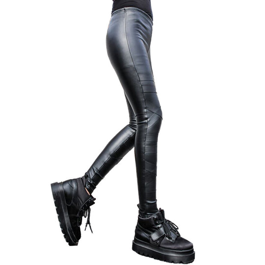 Damen Leggings im modischen look mit strukturierten Nähten EB