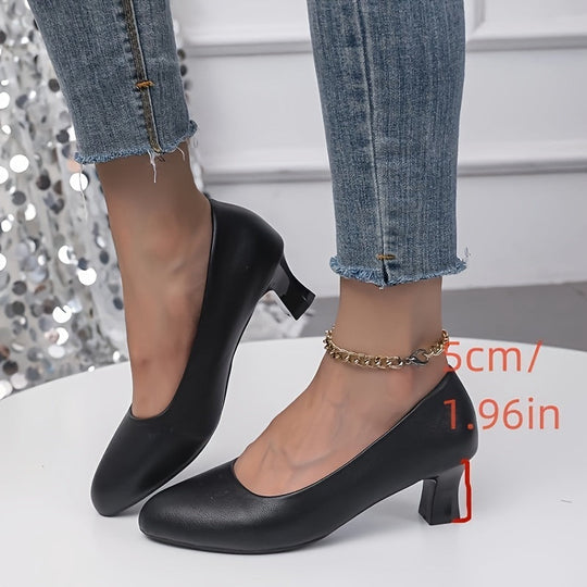 EB | Stilvolle Damen Pumps mit Spitzem Zeh und Blockabsatz