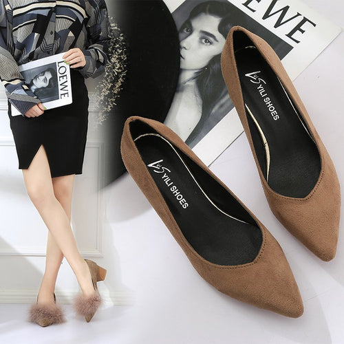 Damen elegante Pumps mit voluminösem Flausche-Akzent EB