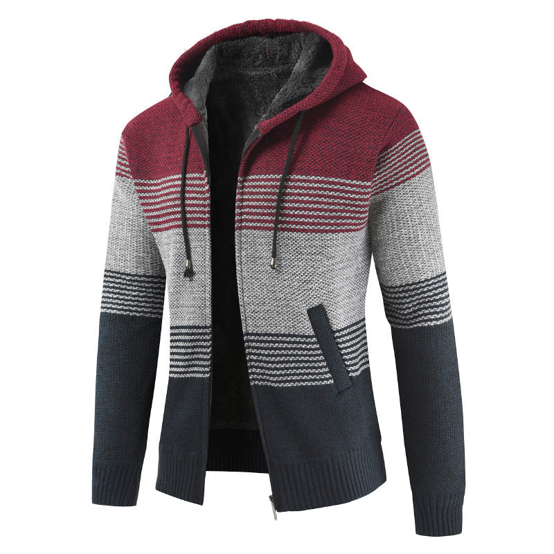 Herren Strickjacke mit Kapuze EB