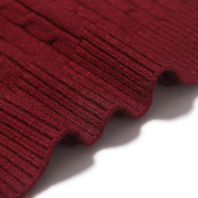 Herren Rollkragenpullover mit strukturiertem Zopfmuster EB