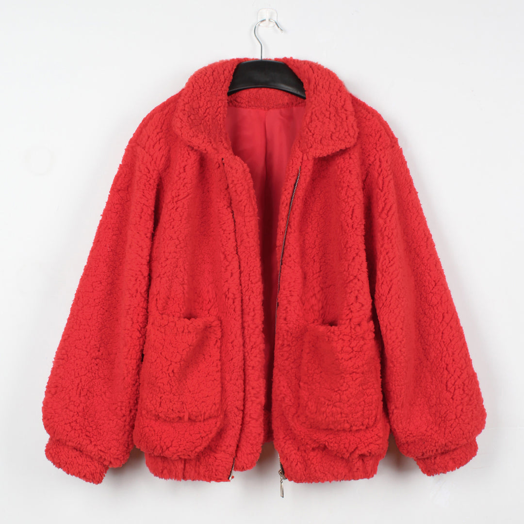 Damen Kuschelige Fleecejacke mit Reißverschluss EB