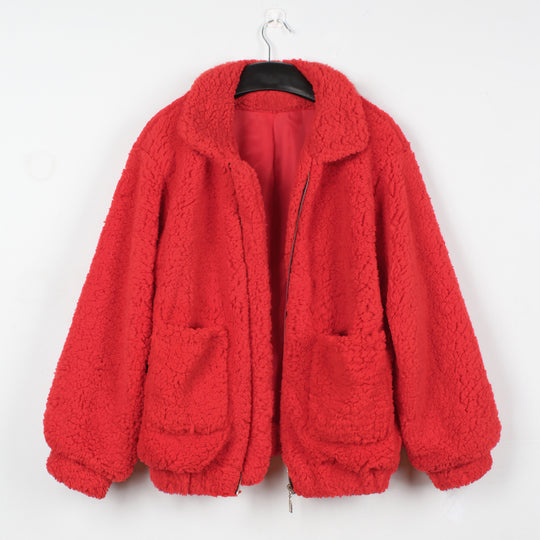 Damen Kuschelige Fleecejacke mit Reißverschluss EB
