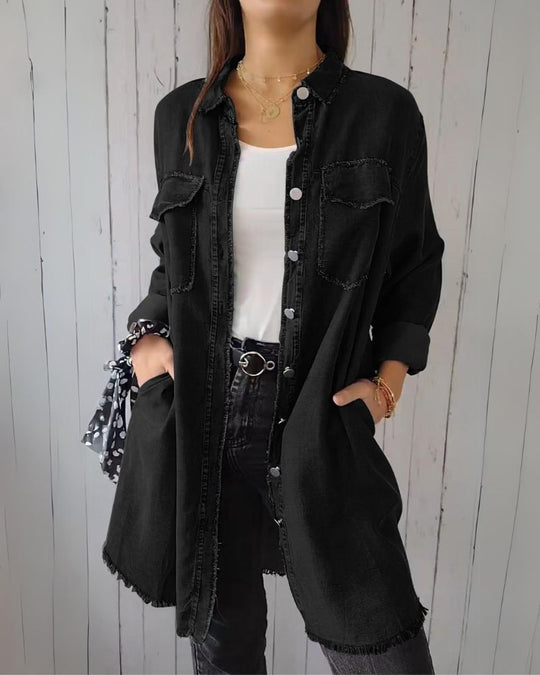 EB | Bequemes Denim Overhemdjacke