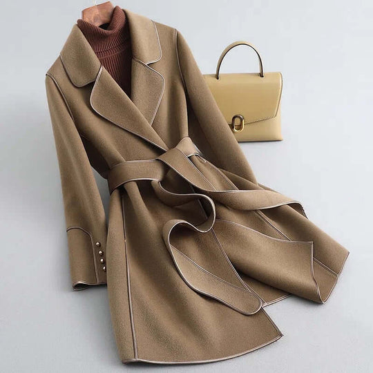 EB | Damen Lange Winter Wollmantel