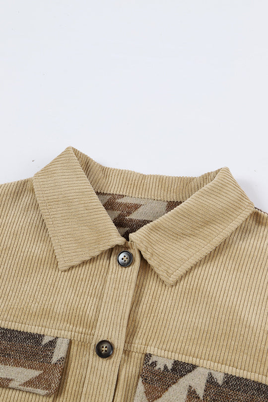 EB | Aztek-muster Shirtjacke Baumwolle Komfort und Stil