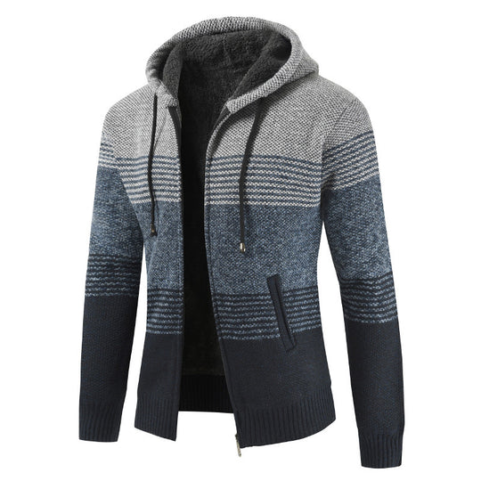 Herren Strickjacke mit Kapuze EB