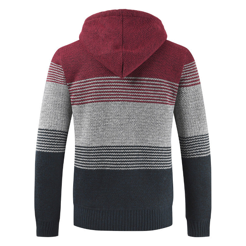 Herren Strickjacke mit Kapuze EB