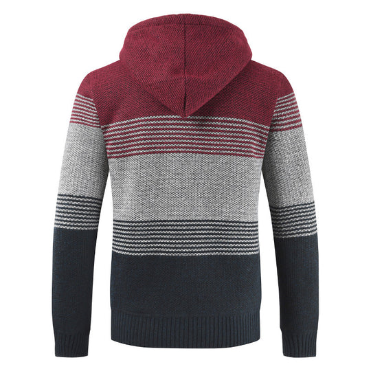 Herren Strickjacke mit Kapuze EB