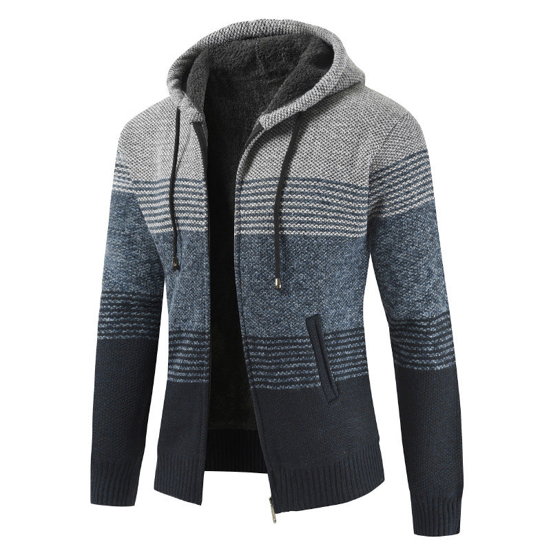 Herren Strickjacke mit Kapuze EB