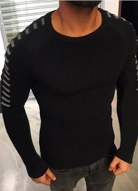 Herren Strickpullover mit innovativem Design und strukturierten Ärmeln EB