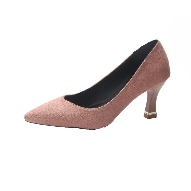 Damen elegante Pumps mit schickem Blockabsatz EB