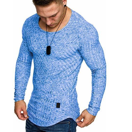 Herren Langarmshirt mit strukturiertem Design und körperbetonter Passform EB
