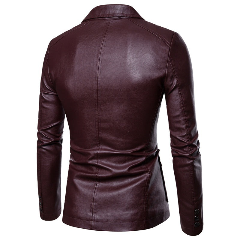 Herren elegante Kunstlederjacke EB