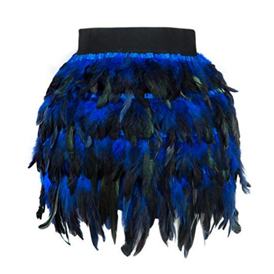 Damen Federrock mit auffälligem Design und elastischem Bund EB