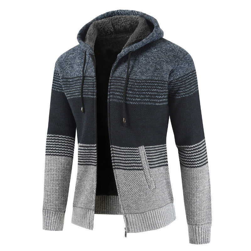 Herren Strickjacke mit Kapuze EB