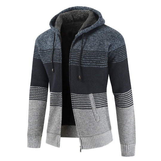 Herren Strickjacke mit Kapuze EB