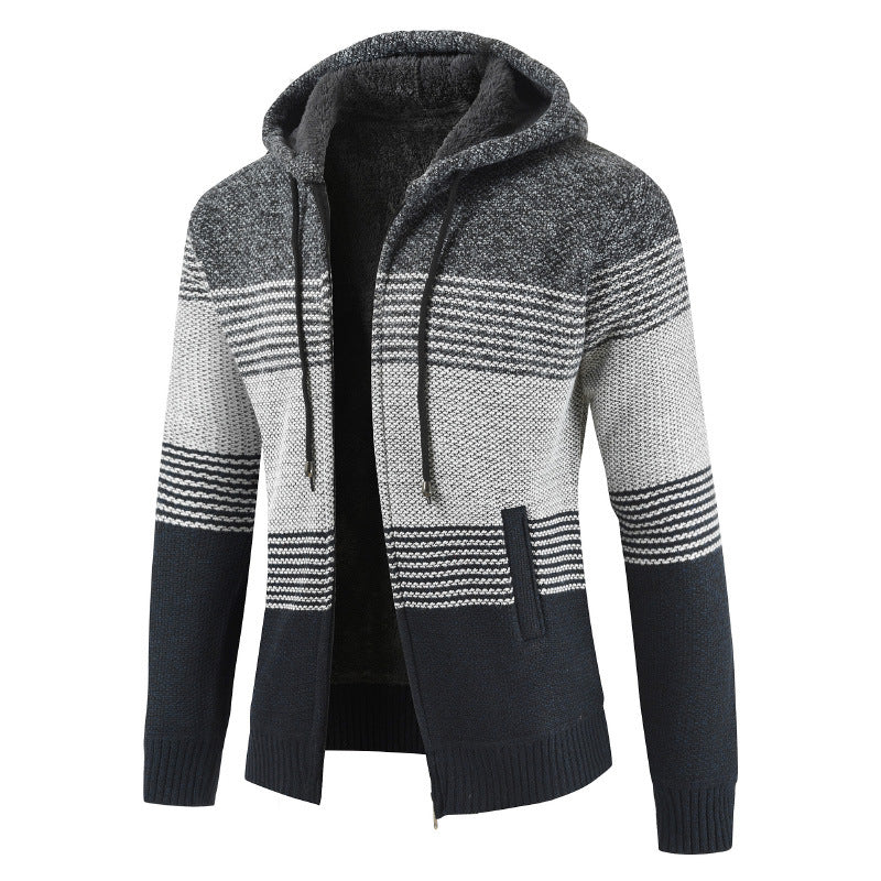 Herren Strickjacke mit Kapuze EB