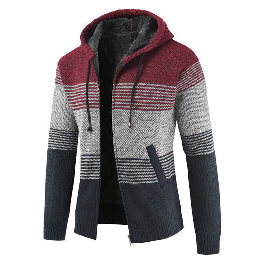 Herren Strickjacke mit Kapuze EB