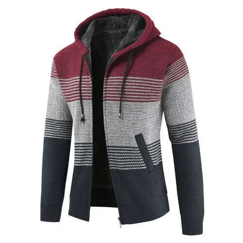 Herren Strickjacke mit Kapuze EB