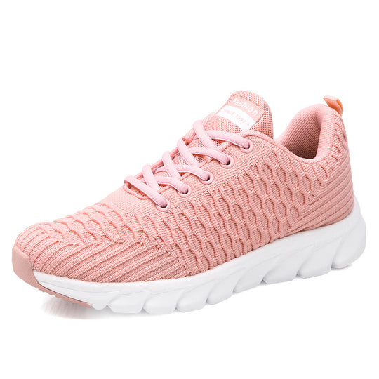 Damen Sportliche Slip-On Sneakers mit atmungsaktivem Strickoberteil EB
