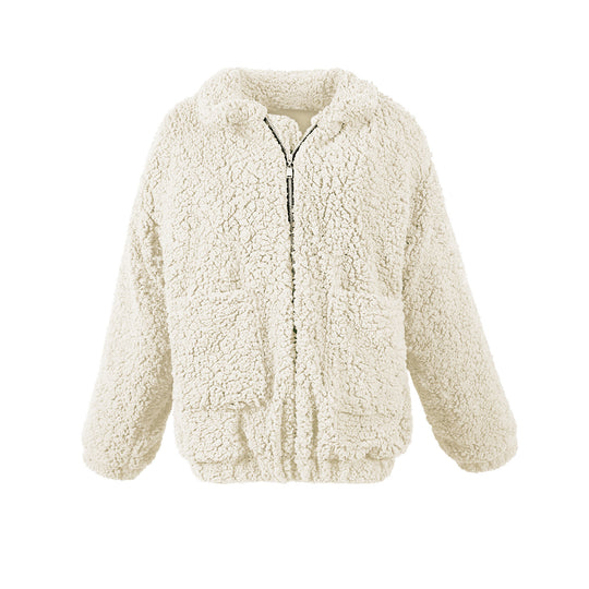 Damen Kuschelige Fleecejacke mit Reißverschluss EB